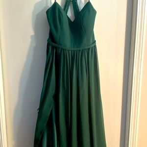 Green Bridesmaid dress, Size 12. Altered to fit a shorter woman.